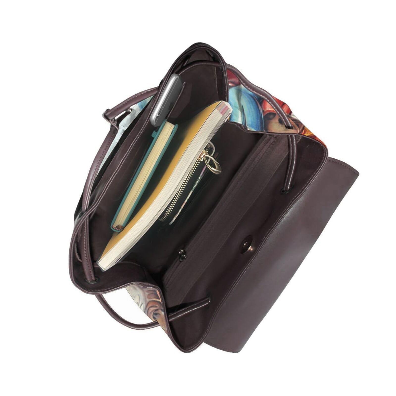 Human Anatomy Heart Chart - Mochila de piel para mujer, mochila de viaje, bolsa de hombro para mujer, mochila de viaje diaria, Negro, talla única