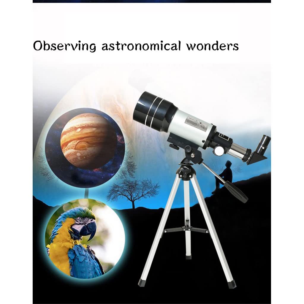 Telescopi per Bambini Principianti, telescopio astronomico 300/70 mm, telescopio Portatile con treppiede Regolabile, per Bambini Adulti e Adolescenti
