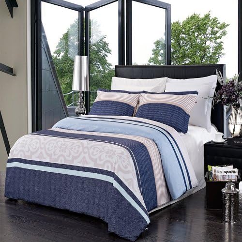 Egyptian Bedding Luxurious Wrinkle Free Park-Ave 3 Piece (3PC) Full Size Comforter Cover (Duvet Cover) Set.