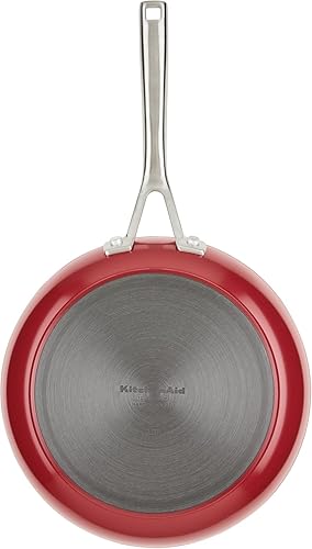 Miniatura 9 de KitchenAid Juego de utensilios de cocina antiadherentes de cerámica anodizada dura de 9 piezas, incluye sartenes, cacerola, olla, duradero,