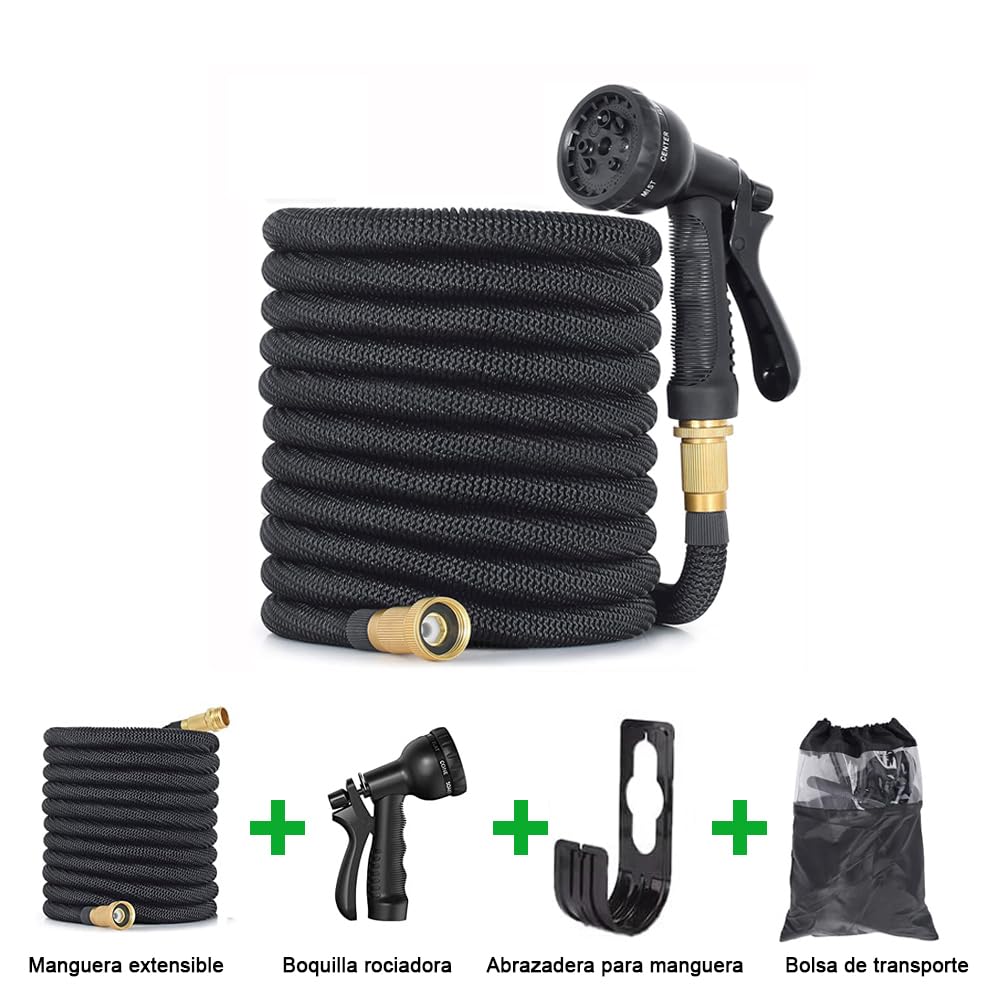 Manguera de Jardin Extensible 7.5M (3x2.5M), Mangueras Jardin con Pistola Rociadora de 8 Funciones Manguera Flexible y Ligera para Lavado de Coche, Jardín, Lavar la Mascota con Bolsa de Almacenamiento — view 7
