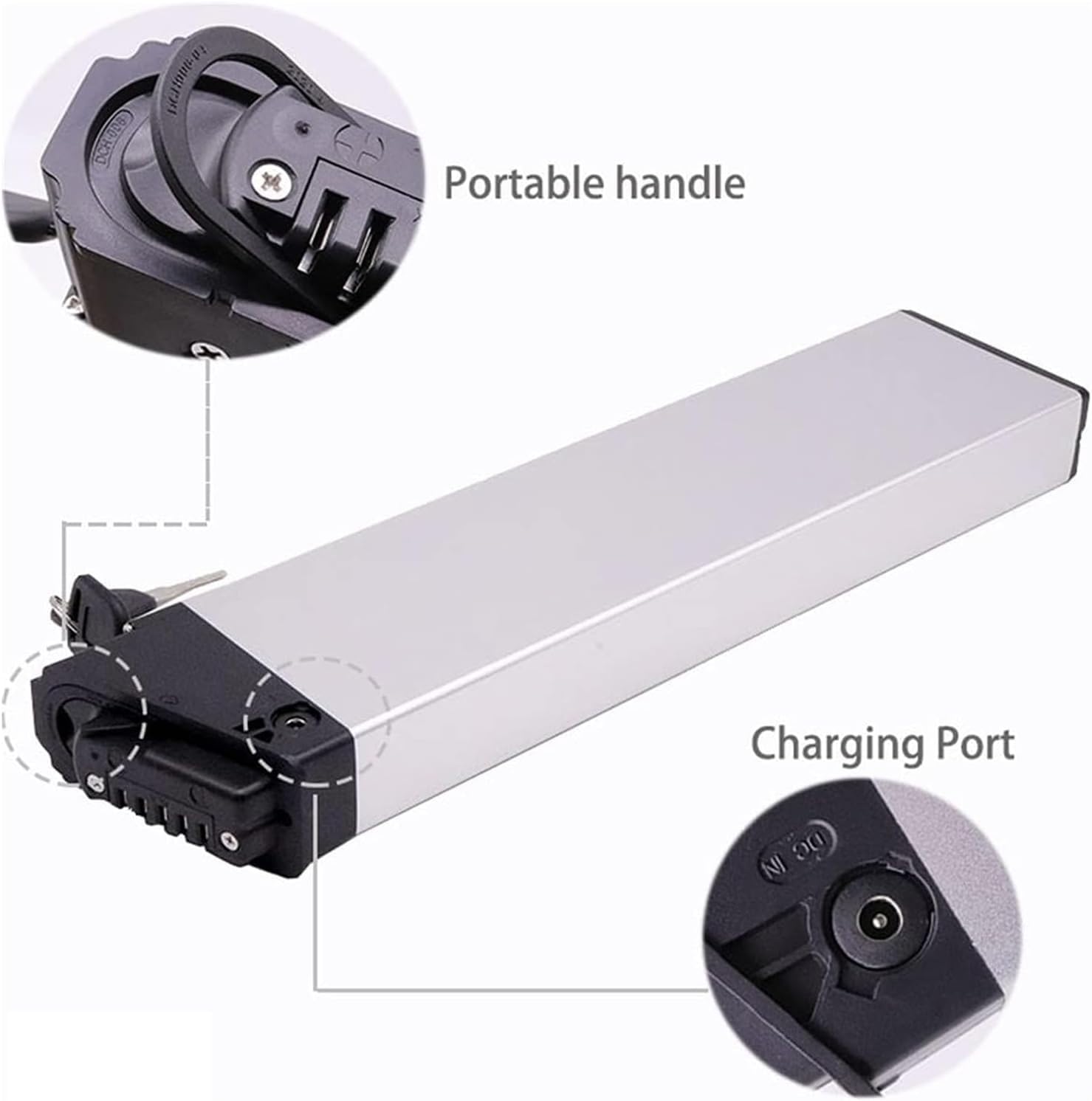 Batterie de vélo électrique 36/48V 20Ah Batterie E-Bike Remplaçable 10Ah 12.5Ah 15Ah 20Ah E-Bike Pedelec Batterie Rechargeable Étanche Batterie pour Scooter Fauteuil Roulant 48V,20AH