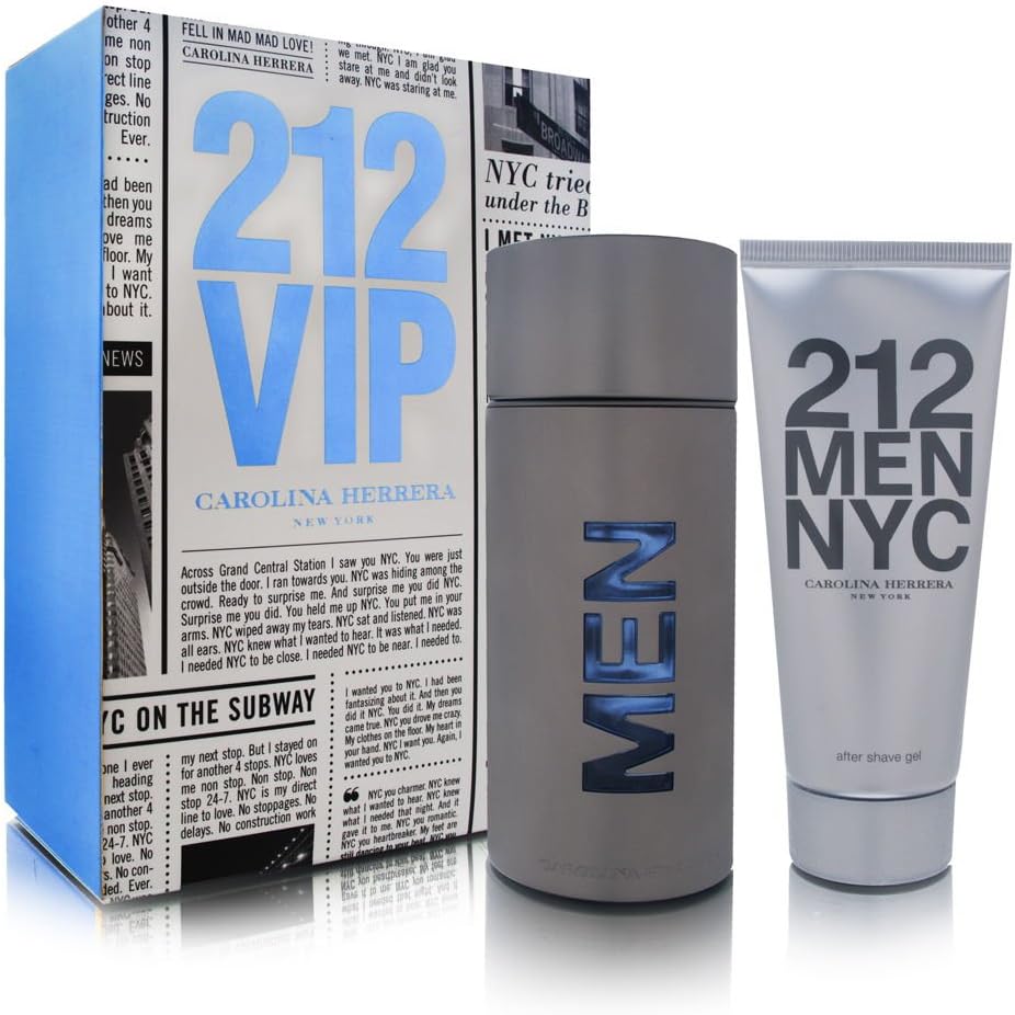 212 For Men 2 Piece Set (3.4 Ounce Eau De Toilette Spray + 3.4 Ounce After Shave Gel), Combo 1