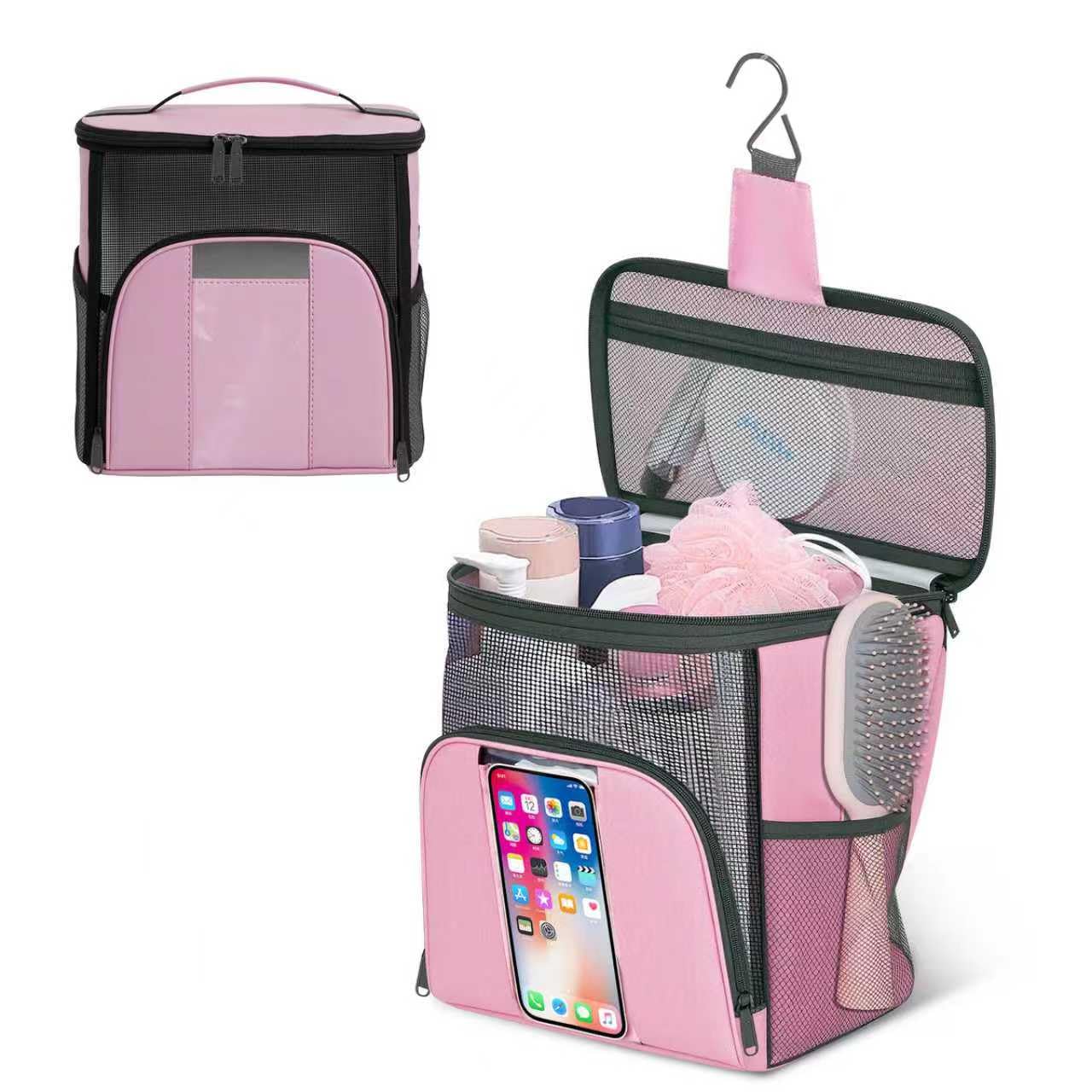 Celsisignis Mesh Shower Caddy Portable Beach Bag College Dorm Room Essentials Tote Bag for Bathroom Gym Travel Camping