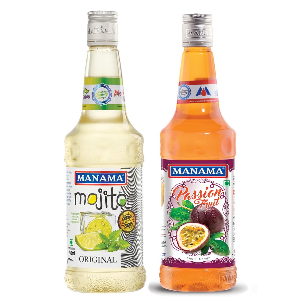 See full amazon price history chart for Manama Original Mojito Syrup and Passion Fruit Syrup, 750ML Each, Mixer for Mocktails, Cocktails, Drinks, Juices, Beverages, Pack of 2 Manama Original Mojito Syrup and Passion Fruit Syrup, 750ML Each, Mixer for Mocktails, Cocktails, Drinks, Juices, Beverages, Pack of 2 (B0CSKL14HN) Amazon Price History, Amazon Price Tracker