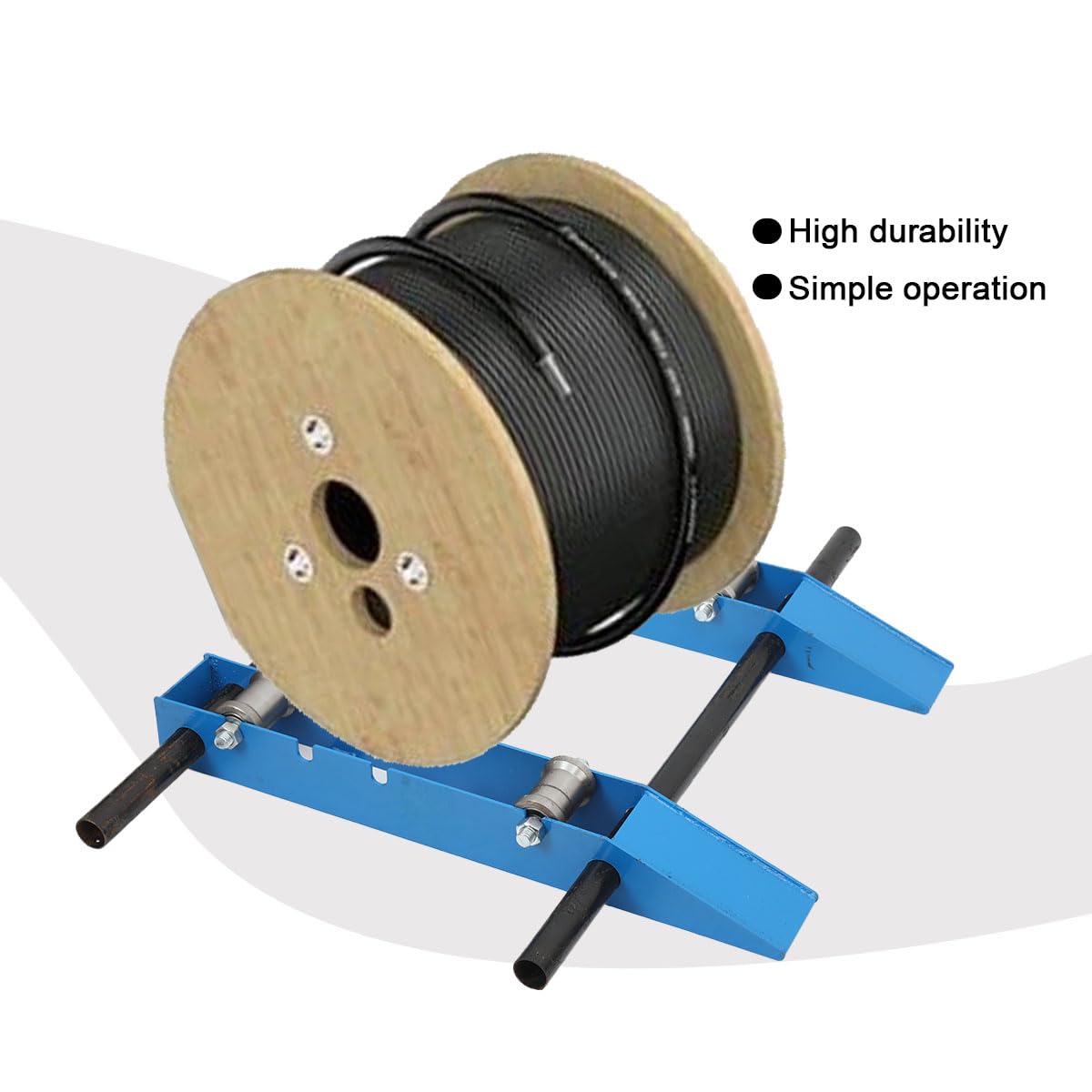 Dispensatore di Cavi in Acciaio ad Alta Resistenza, Supporto Rotante 2000 kg Classe Industriale, Svolgitore per Bobine Ø30-120cm, Portabobine Con Rullo Regolabile A 3 Livelli