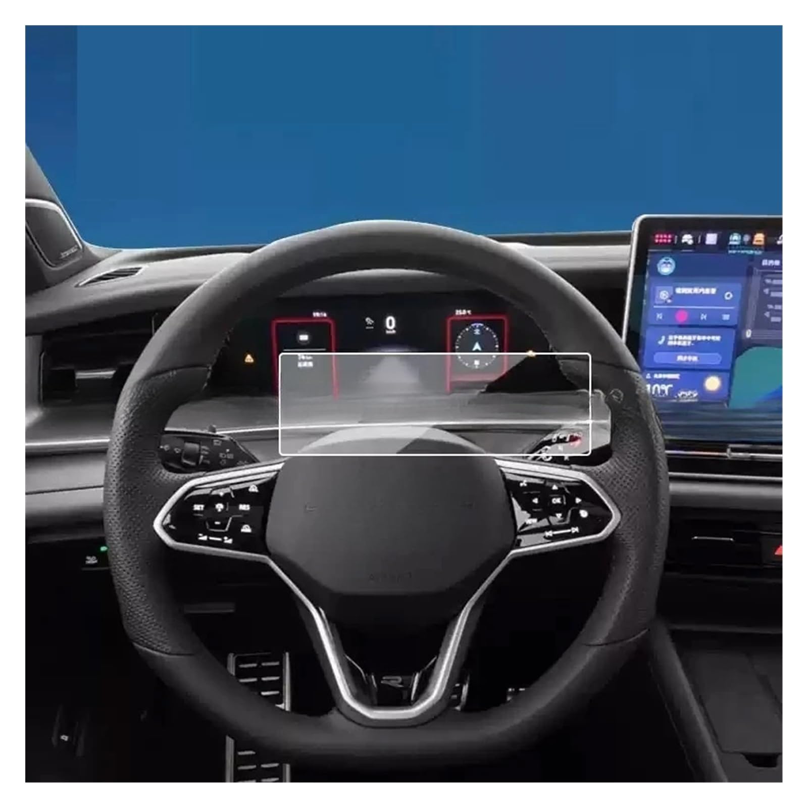 Displayschutzfolie Aus Glas Für Vo&lkswagen Für TAYRON 2025 15 Zoll Mit GPS-Navigationssystem Und Armaturenbrett – Kratzfest Displayfolie