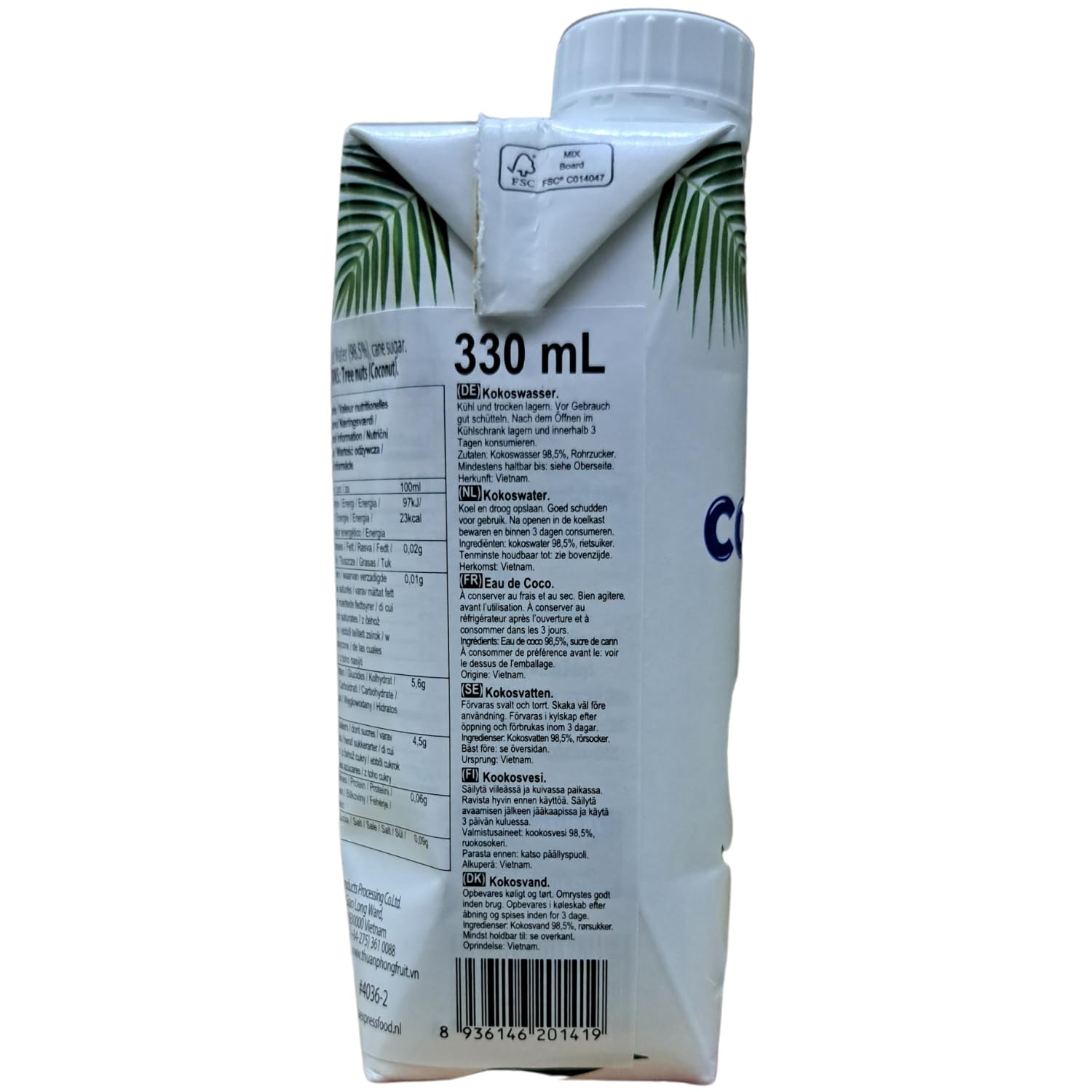 Bamboo Tree - Agua de coco 1 X 330 ML