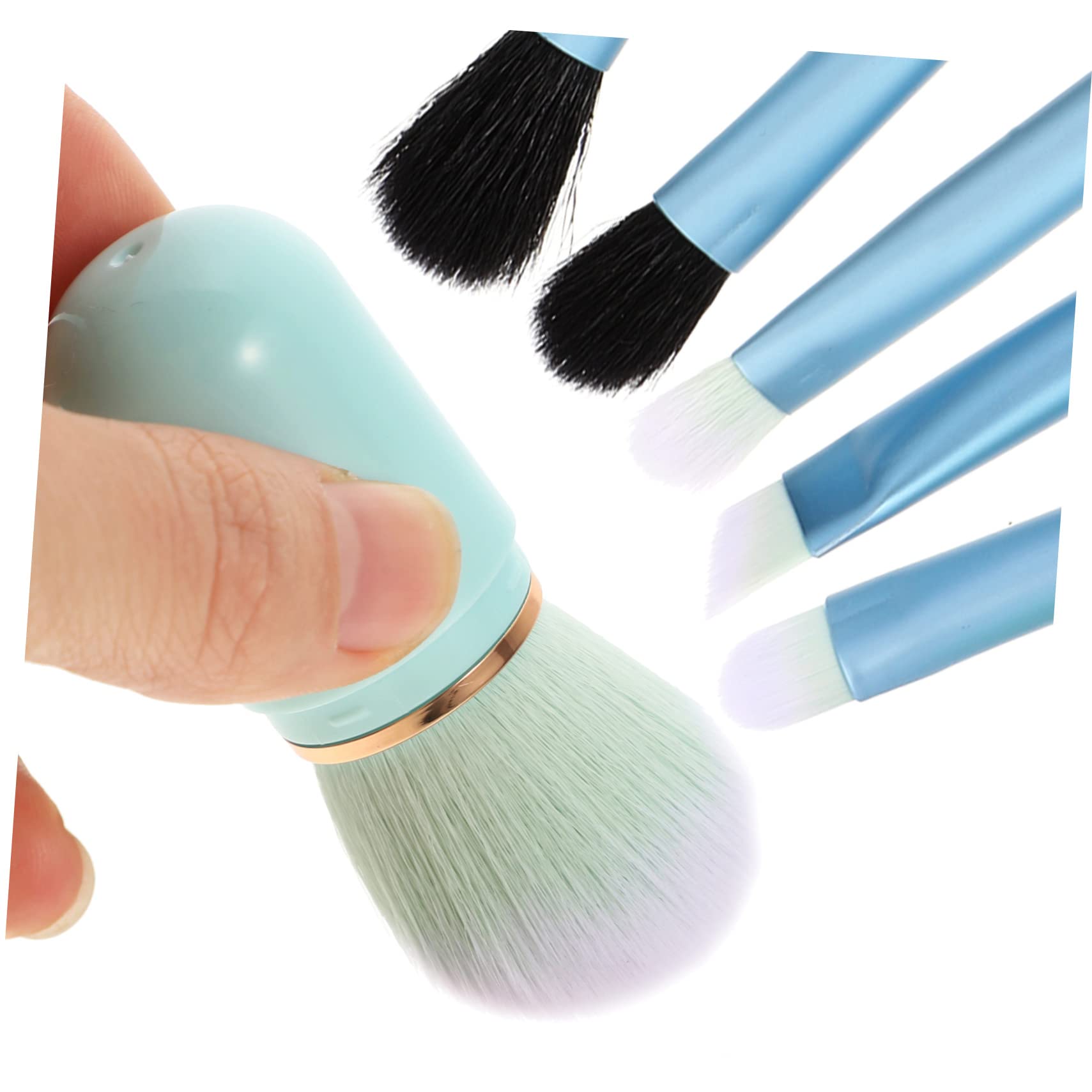 Healeved 4sätze Professionelle Kosmetikpinsel Mit Künstlichen Fasern Und Spiegel Tragbar Für Make-up-anwendungen Drehbarem Pinselhalter Und Praktischer Aufbewahrung