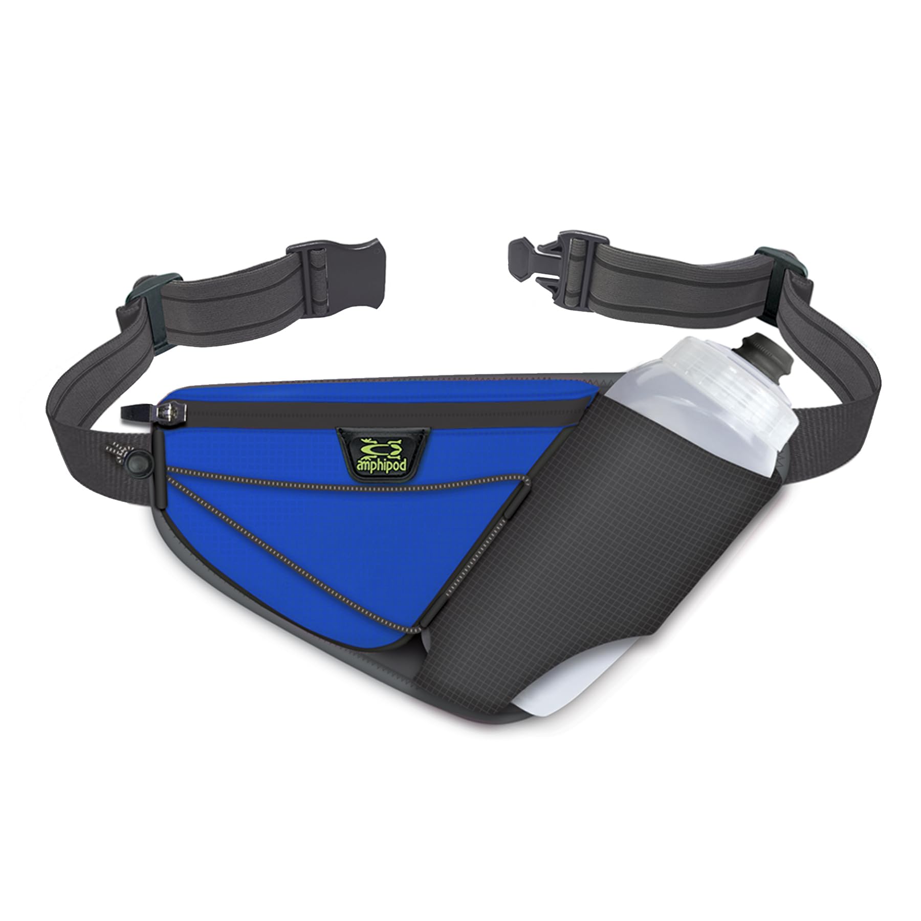 Amphipod Profile-Lite 20 Bottle Pack, Runners Waist & Hydration Belt, 5K/10K, Endurance & Ultra Running, Men & Women - Charcoal/Azurite - 20 oz