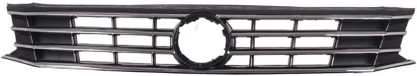 2016-2018 Volkswagen Passat Front Grille; With Pre-Collision System; Without Led Lamps; Black With Chrome Molding; Made Of Abs Plastic Partslink VW1200169