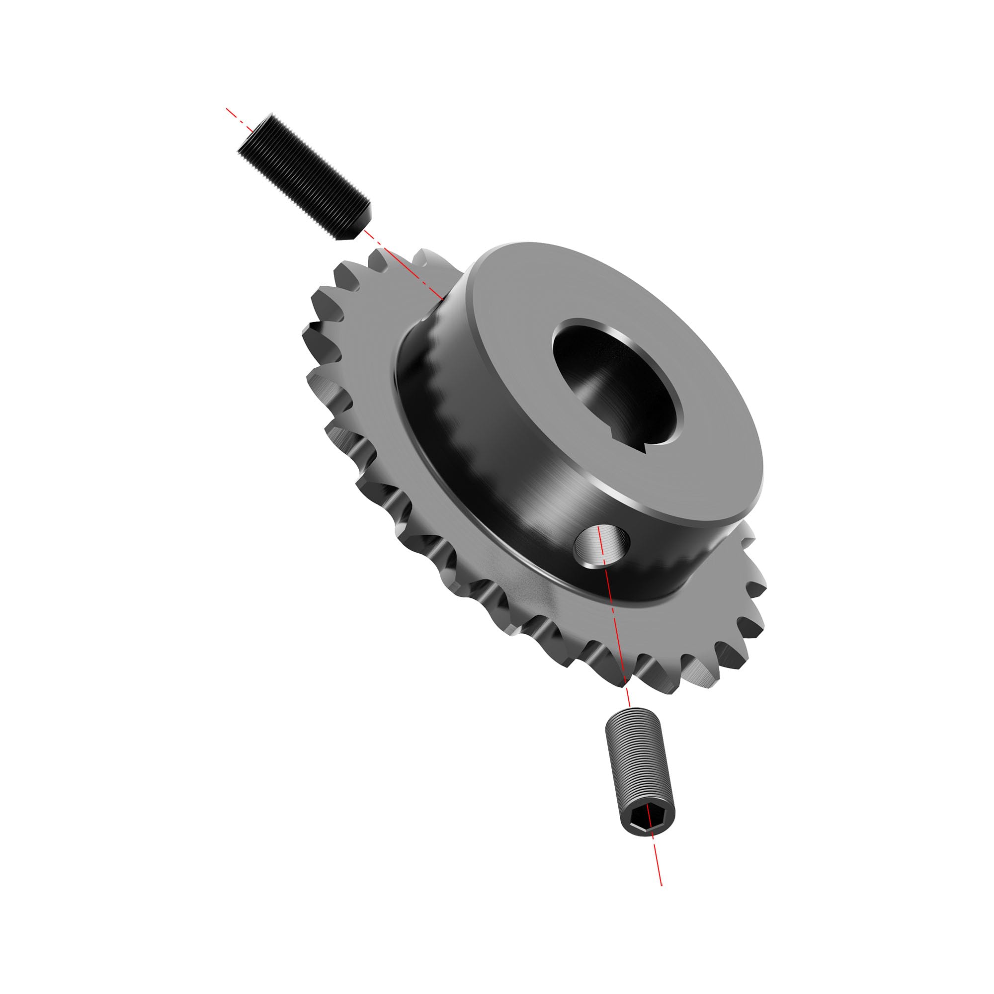 25 Tooth Roller Chain Sprocket, 25 Chain, 1/2" Bore, Kw — Amazon image 5