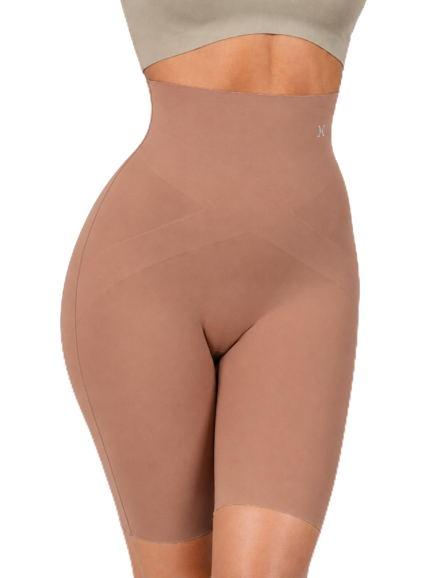 Shaper Shorts for Women | Waist, Hip & Thigh Smoothing, Seamless Mid-Thigh Fit-image-38