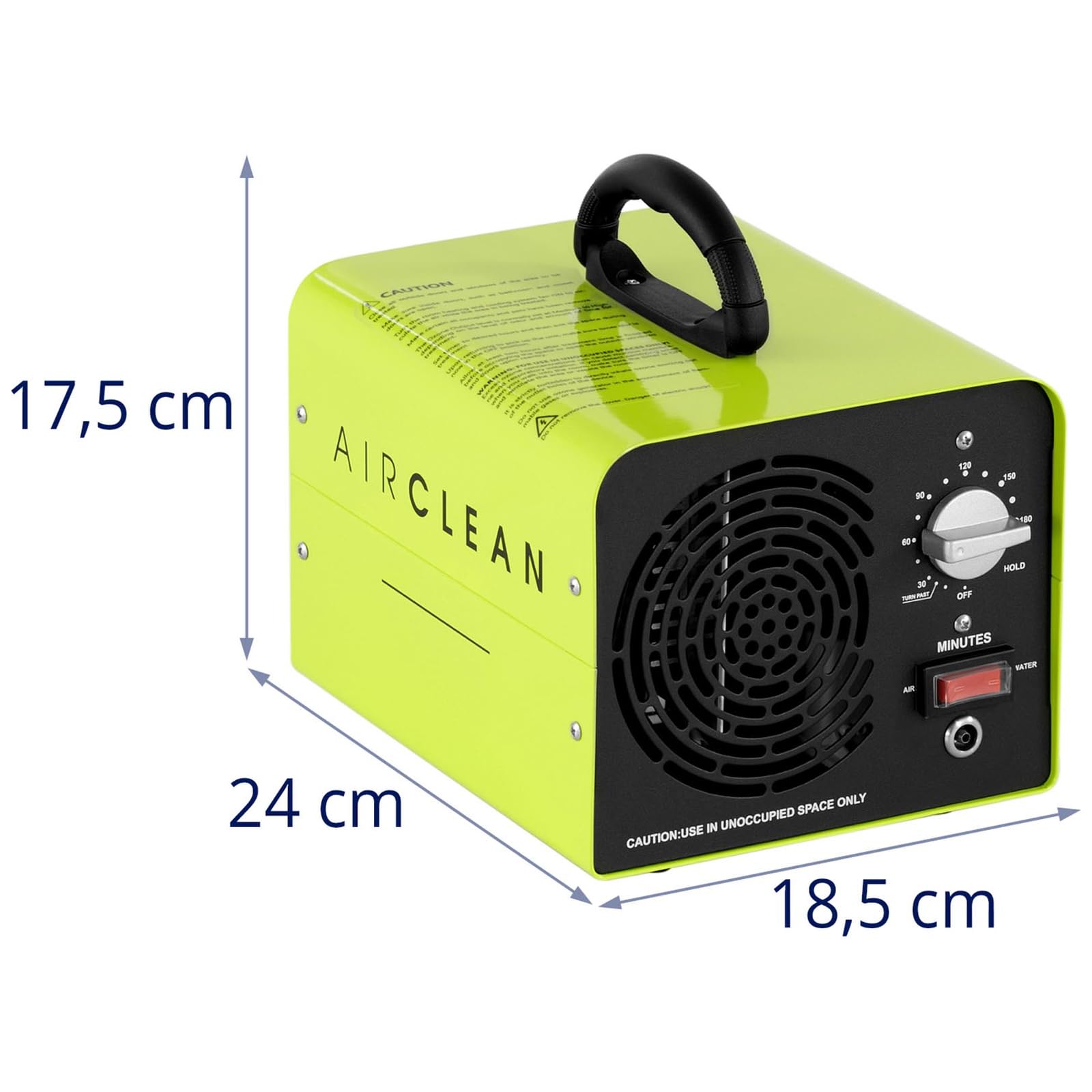 AIRCLEAN 15000-H20 - Generatore di ozono 15000 mg/h 150 W, attacco acqua, ozono, purificatore d'aria ozono