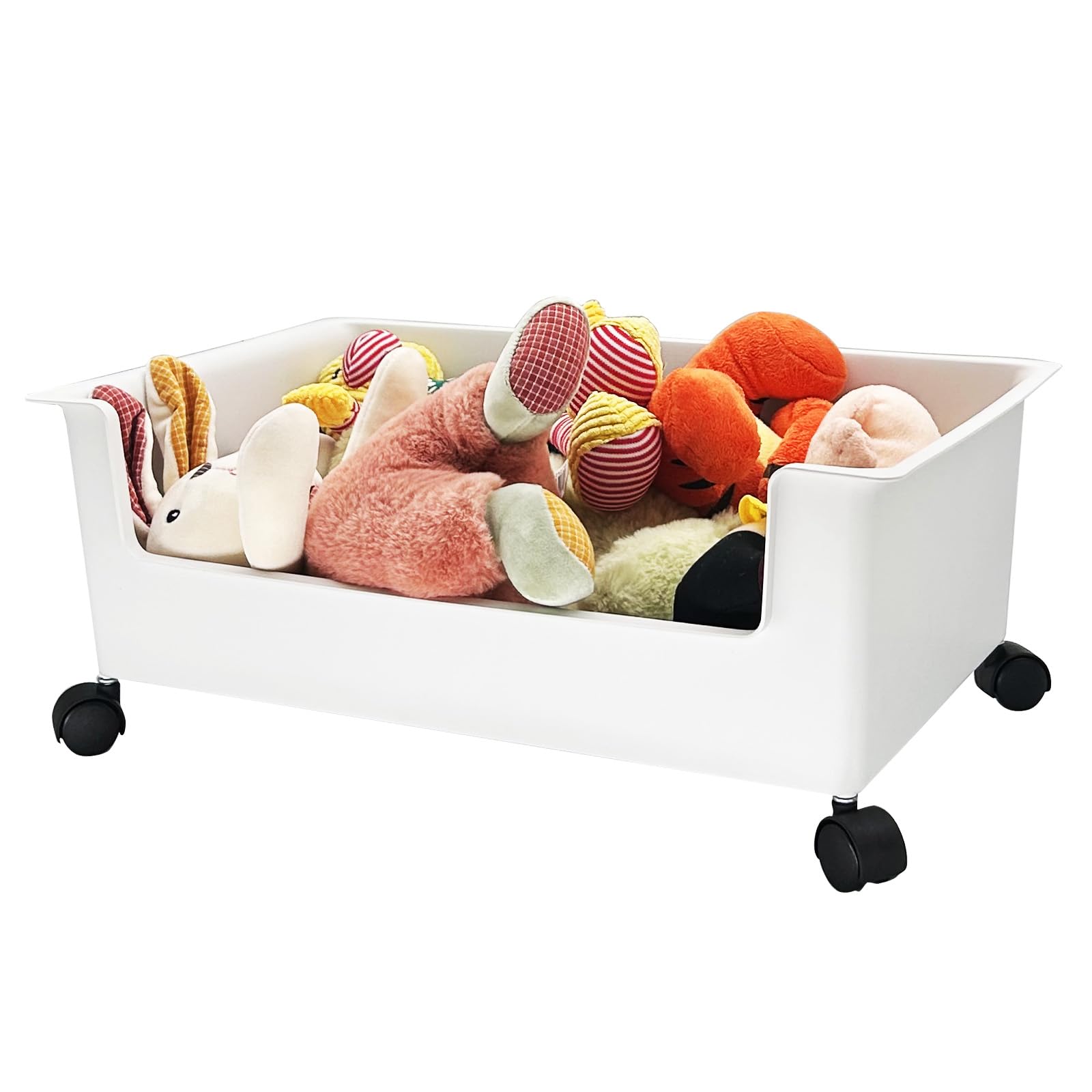 Amazon.co.jp: ベッド下収納 幅15.5インチ キャスター付き ベッド下