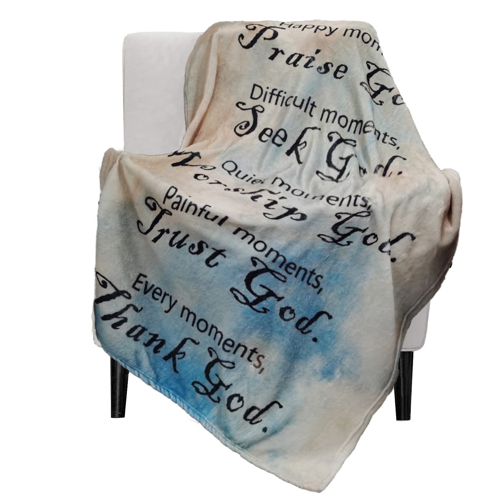 Buy AHOOCUSTOM Christian Bible Throw Blanket with Inspirational