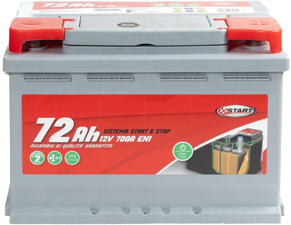 START Batteria Stop&Start 72AH 12V 640A (EN1) sigillata polo destro Cassetta L3