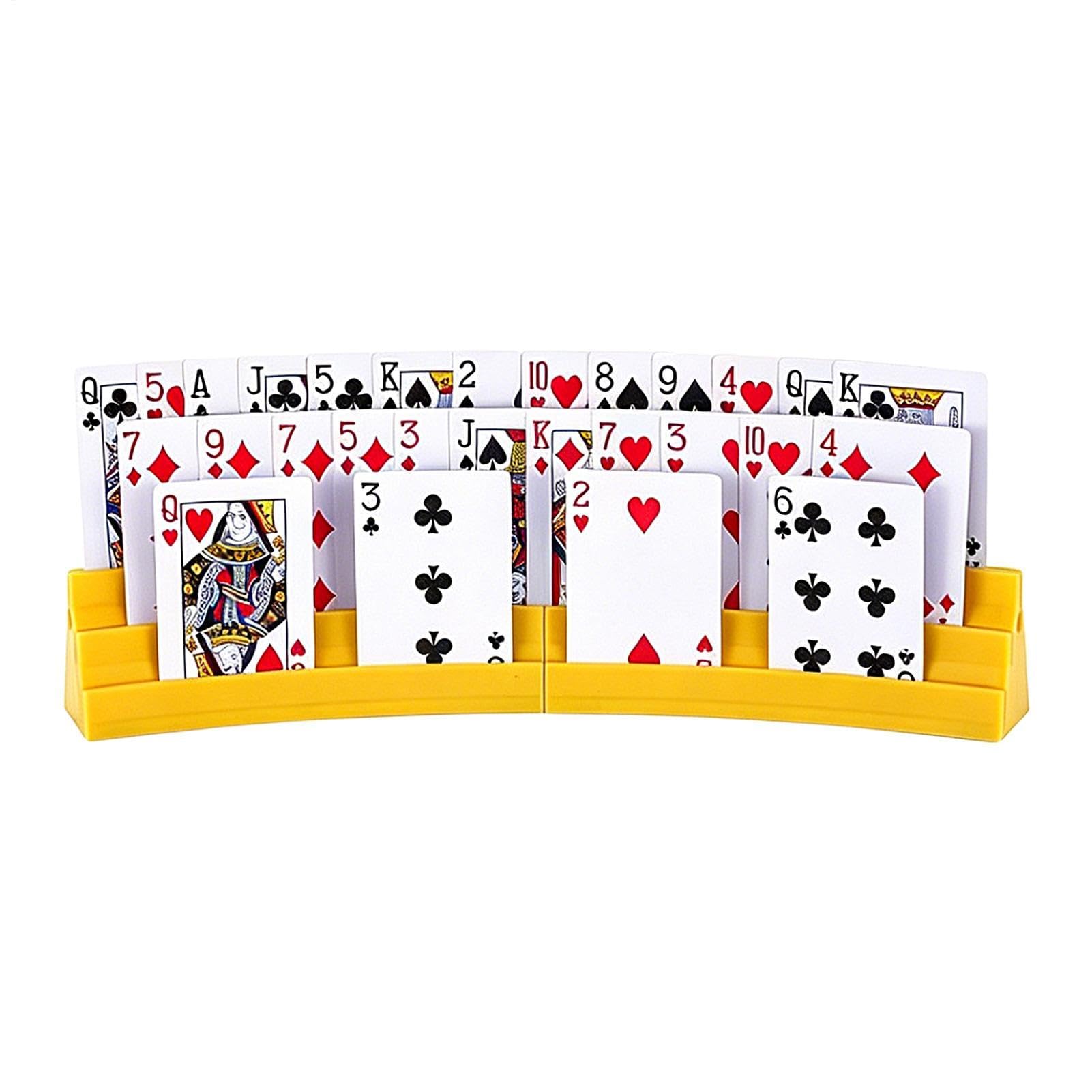 Zahoken Playing Card Stand, Magnetic Poker Deck Stand - Playing Card Game Rack,for Kids Teens Adults Collectors Beginners Home Game Room Apartment Bars Clubs Family Night Party Gatherings