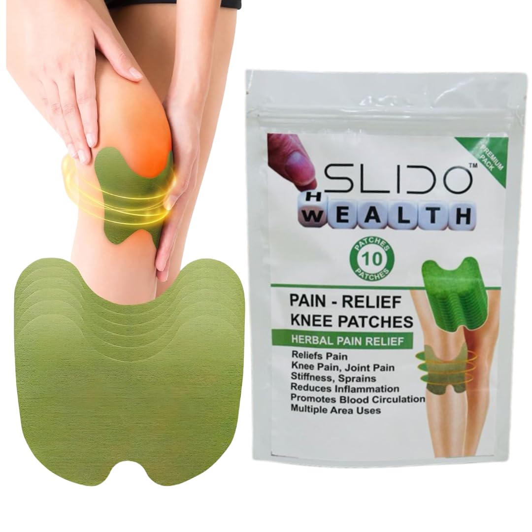 SLIDO™ Herbal Knee Pain Relief Patches Arthritis Inflammation Patch Sticker | Instant Relief from Knee Pain | Joint Knee Pain Relief Products Natural Wormwood Extract Patch for Knee (10 PATCHES) (B0C96HZVRY) Amazon Price History, Amazon Price Tracker