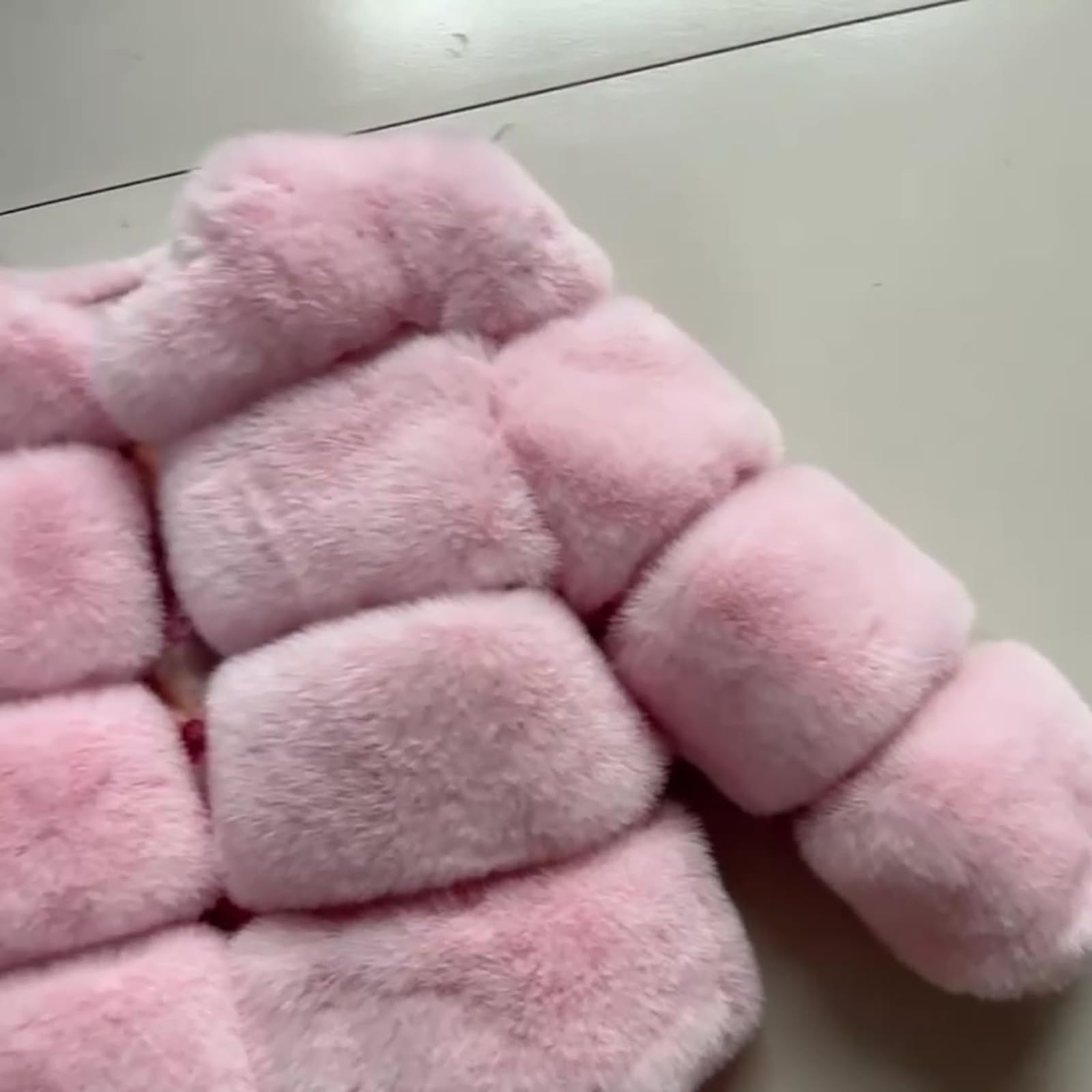 Generisch Ropa de niños Empalme Engrosada Abrigo de niño pequeño y grande Abrigo de niña y ropa de algodón caliente de invierno Suéter para niñas