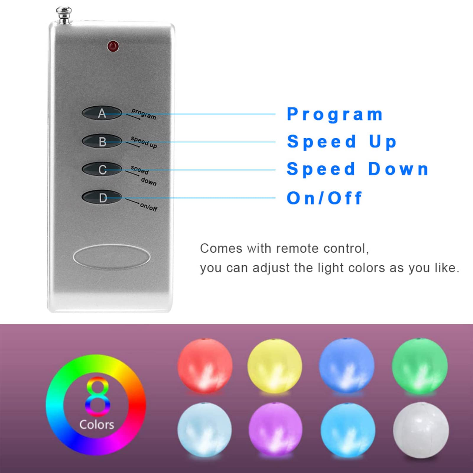 YWBL-WH 12V 35W Wielokolorowe światło Podwodne Oświetlenie Basenowe LED RGB z Pilotem do Fontanny w Stawie Rybnym, Wodoodporne ABS IP68 360 Diod LED do Oświetlenia Krajobrazu Basenu Zewnętrznego