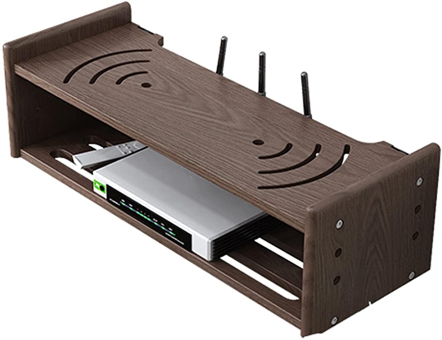 Étagère murale flottante pour routeur sans fil – Support mural pour décodeur et modem, maison et bureau, support multi-appareils