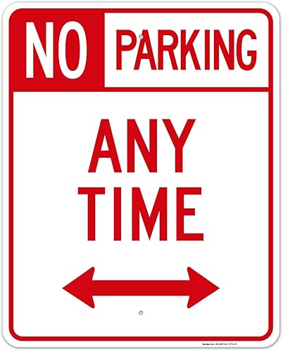 Miniatura 10 de Letrero de No estacionamiento, No Parking Anytime, 12 x 18 pulgadas, 3M EGP reflectante aluminio .063, resistente a la decoloración, fabricado en