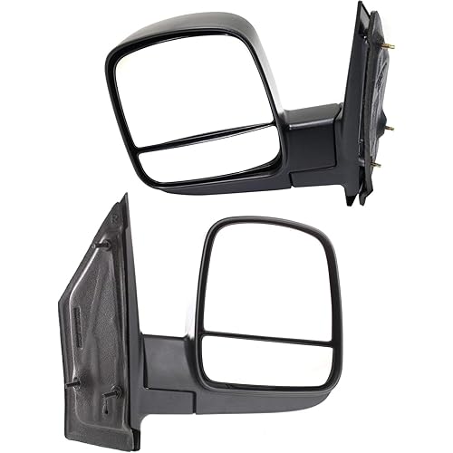 Kool Vue Driver & Passenger Side Mirrors for Chevrolet Express 2500 Express 3500 GMC Savana 2500 Savana 3500 2008-2021 With Spotter Glass Textured
