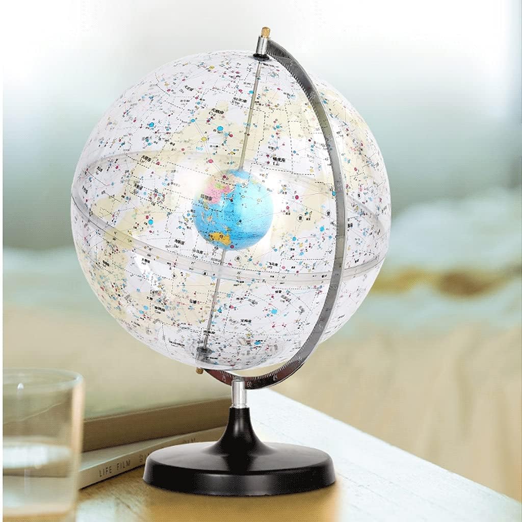 Niebiańska lampa globusowa dla dzieci, edukacyjna nauka, podświetlana dekoracja biurka, mapa konstelacji dla entuzjastów astronomii