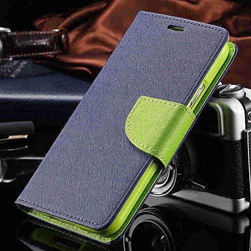 Thinkzy Flip Cover Case for Lava Z50 (Blue-Green)