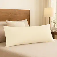 Fronha Avulsa para Travesseiro de Corpo 100% Algodão 200 Fios 1,40m x 45cm (Palha)