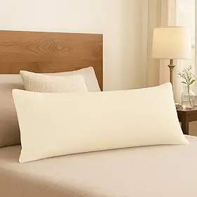 Fronha Avulsa para Travesseiro de Corpo 100% Algodão 200 Fios 1,40m x 45cm (Palha)