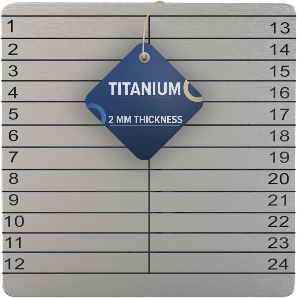 Hooe Titanium X Large Plate Crypto Seed Phrase Metal Storage for Cold Wallet Crypto Secure Cryptocurrency Seed Phrase Recovery Bitcoin Seed Plate Waterproof