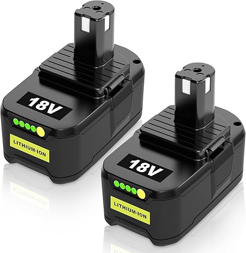 Miniatura 1 de Paquete de 2 baterías de repuesto de 8.0Ah P108 de 18 V para Ryobi 18 V, compatible con herramientas inalámbricas Ryobi P102 P108 P103 P105 P107