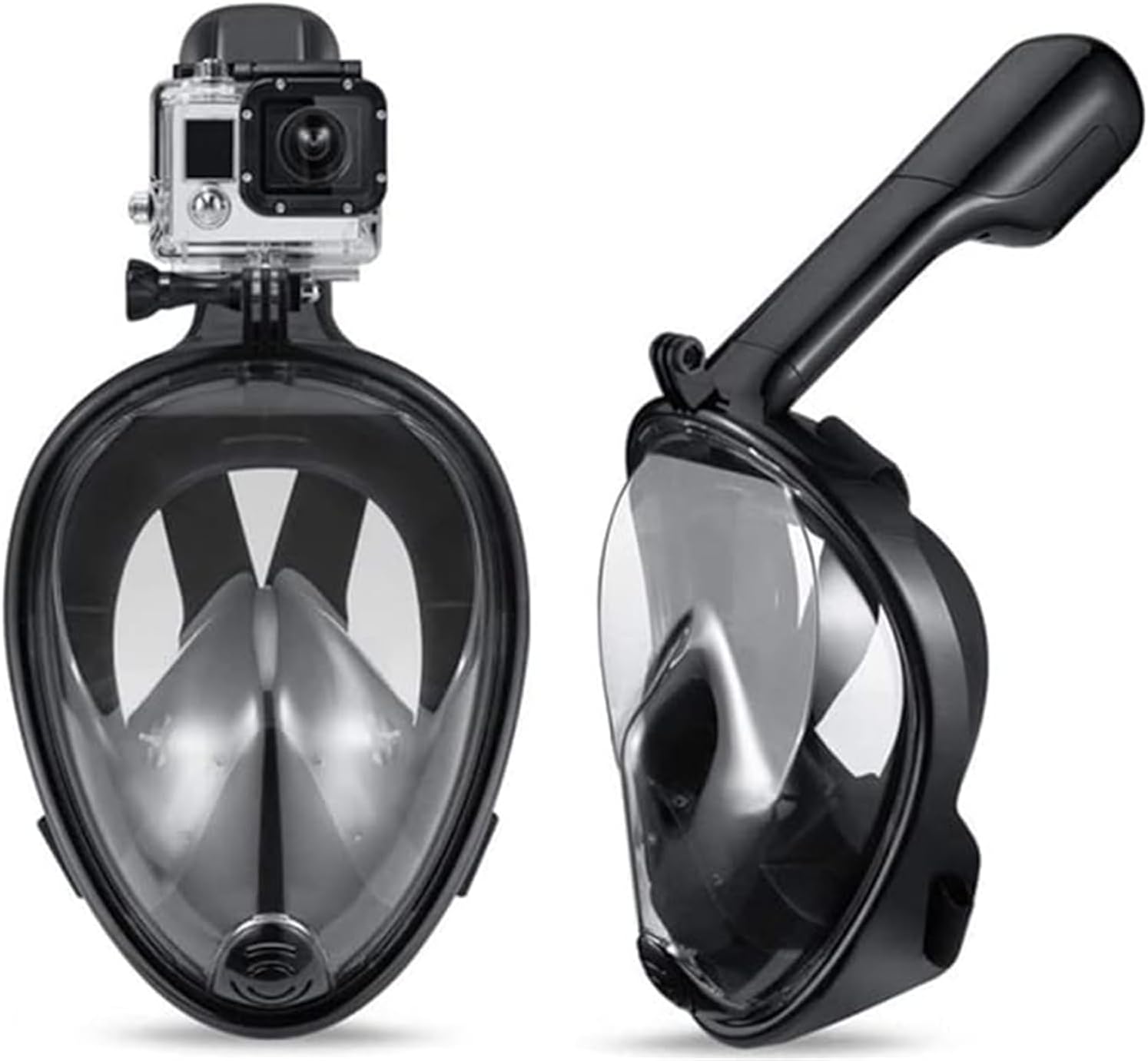 SKEIDO Swimming Diving Snorkeling Full Face Mask Surface Scuba for Action camera