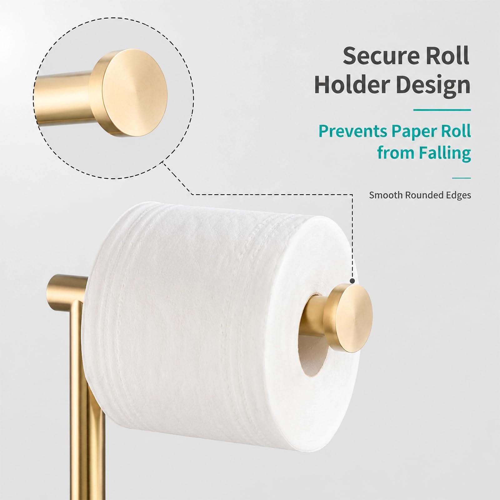 Portarrollos De Papel Higiénico De Pie, Acero Inoxidable 304