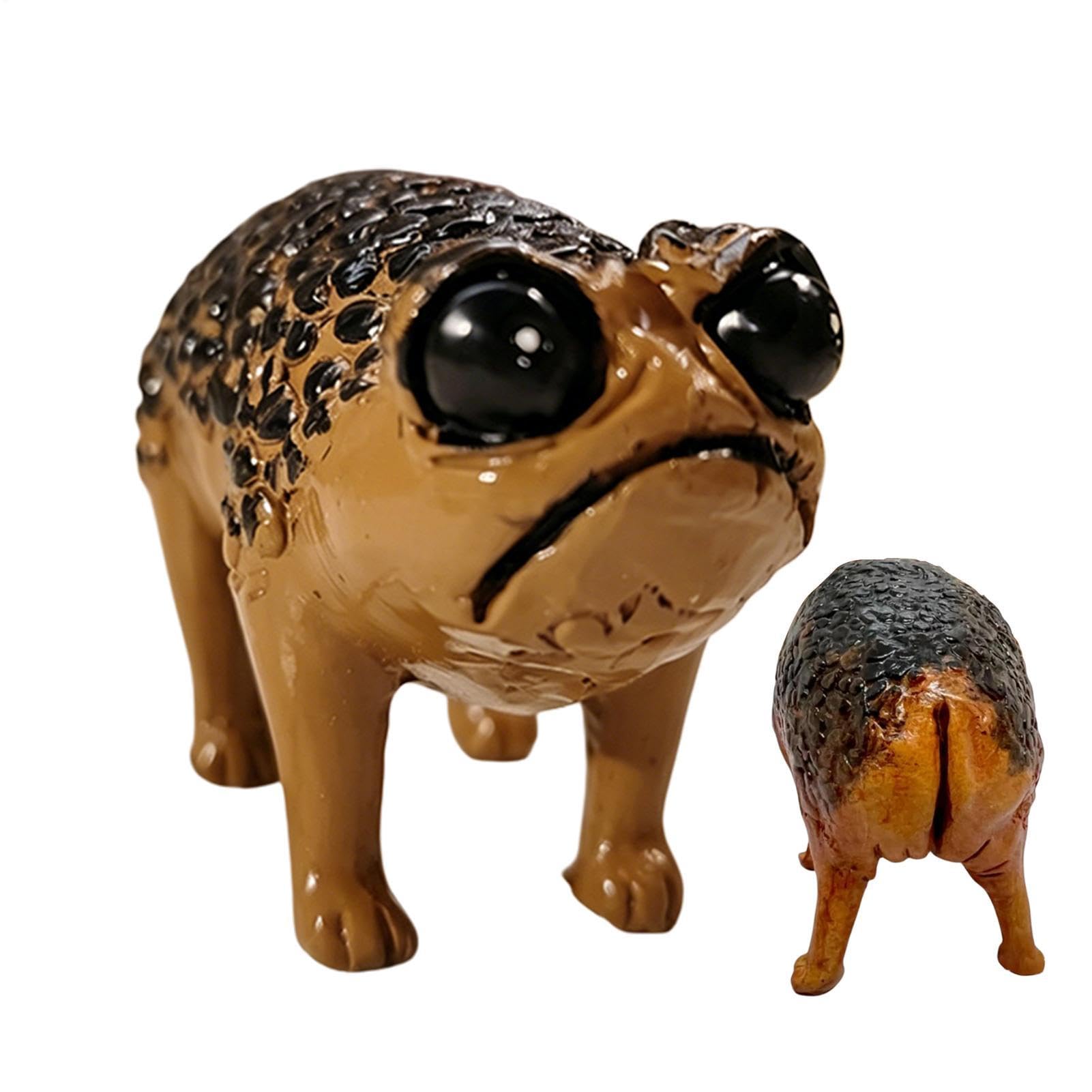 Ugly Toad Figure - Outdoor Garden Yard Rain Frog Decor Figurine | Resin Fun Novelty Ugly Weird Outdoor Garden Statue For Patio, Lawn, Porch, Flower Bed
