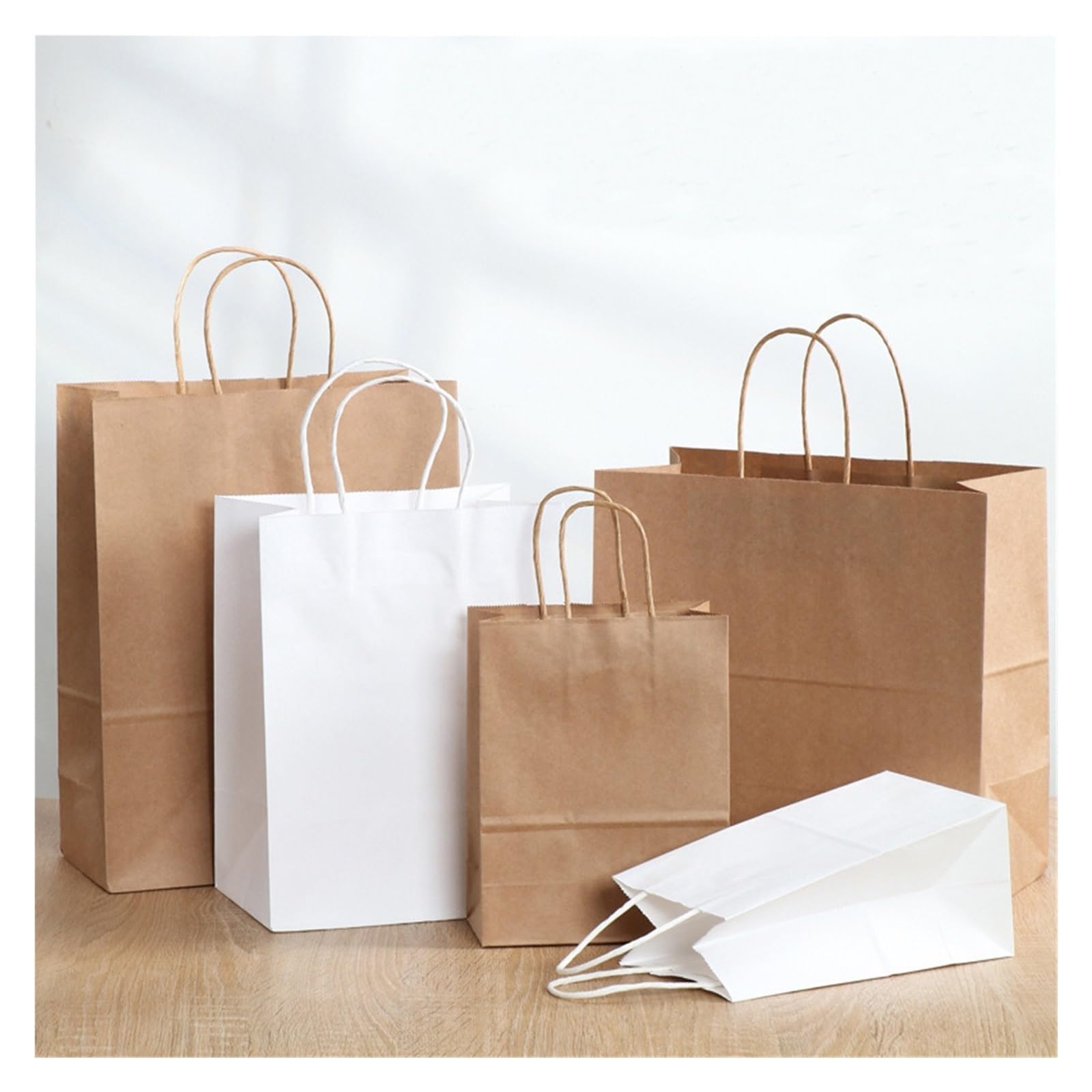 Bolsa Regalo 10/25/50 Unids/lote Bolsa De Papel Con Asas
