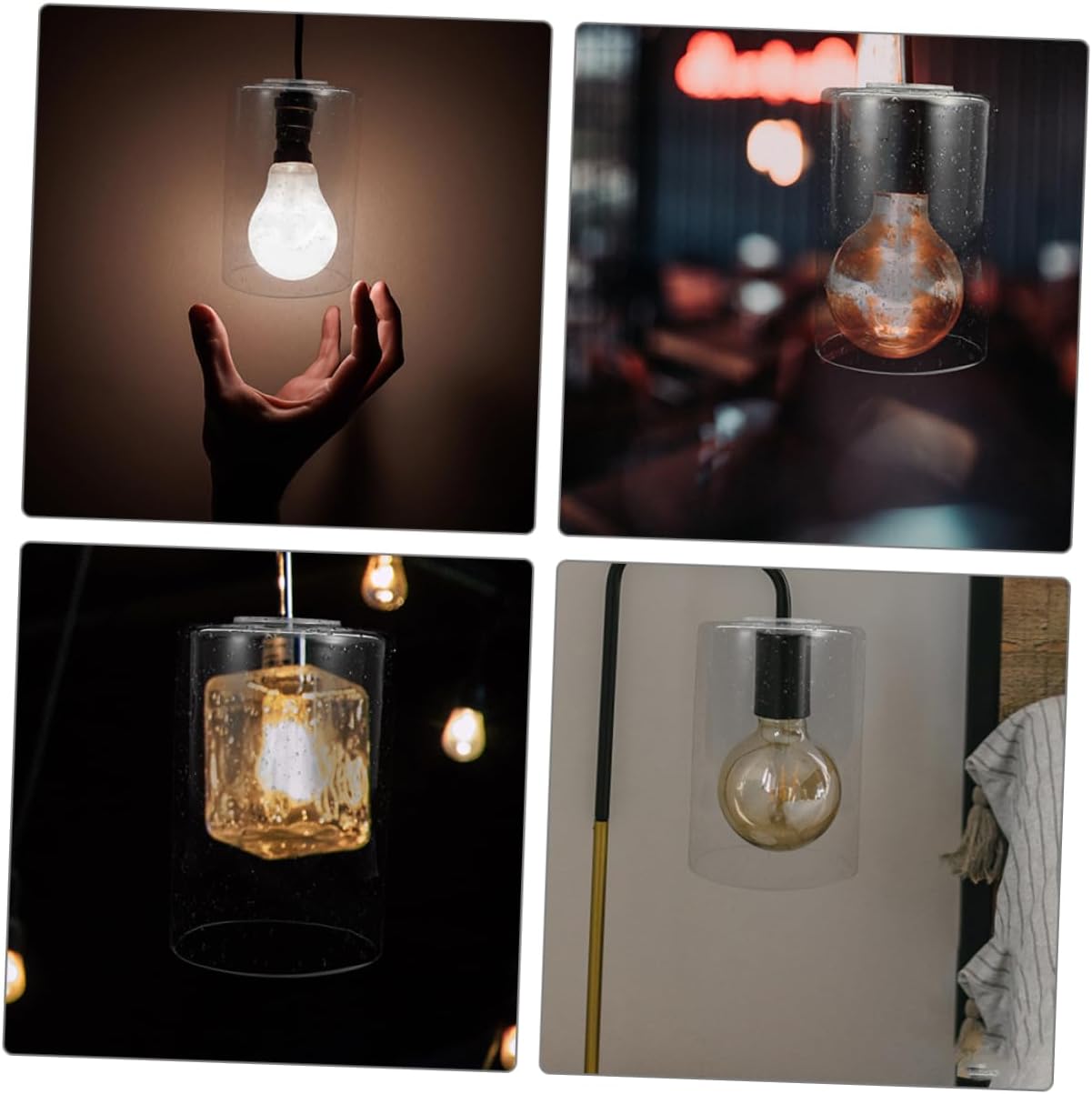 2pcs Glass Lampshade Accessories Bubble Design Replacement for Ceiling Lamp