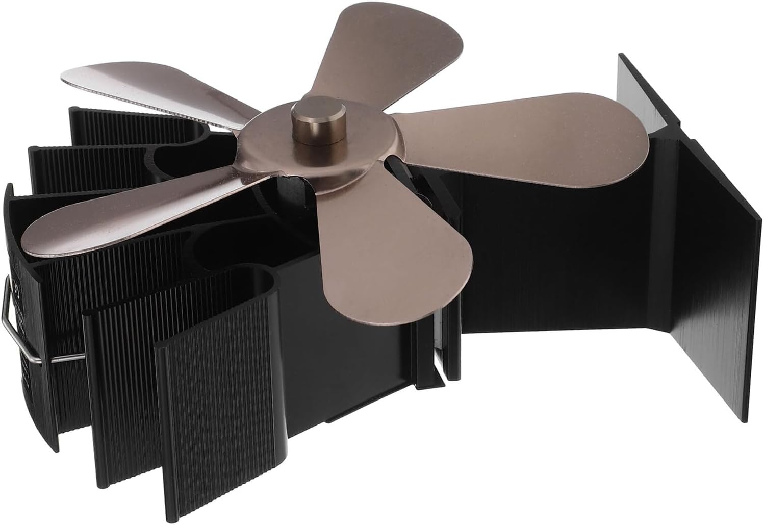Homoyoyo Heat Powered Wood Stove Fan 5-blade Silent Fireplace Thermal Fan No Electricity Needed for Efficient Warm Air Circulation Compatible with Log Burner and Wood Heater