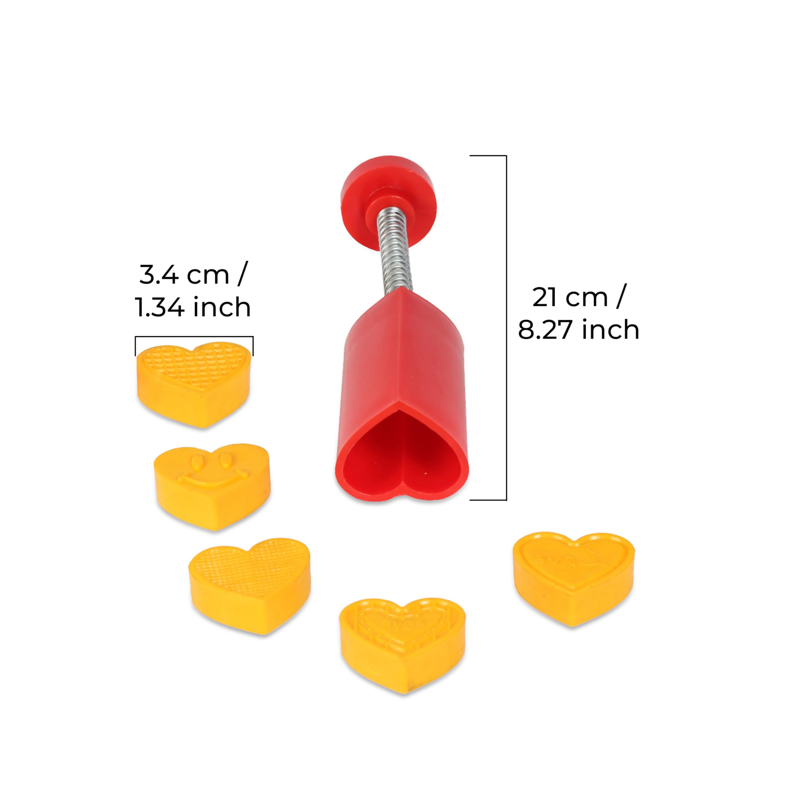 DS Heart Shape Peda Stamp | Sweet Mawa Press Cutter | DIY Mithai Maker Puch and Press Tool for Sweets Making at Home 2