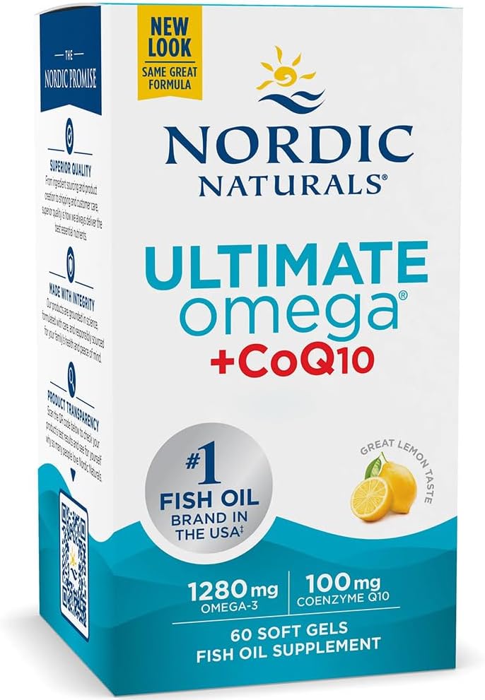 Nordic Naturals Ultimate Omega3 + CoQ10, 1280mg Omega3, with EPA, DHA