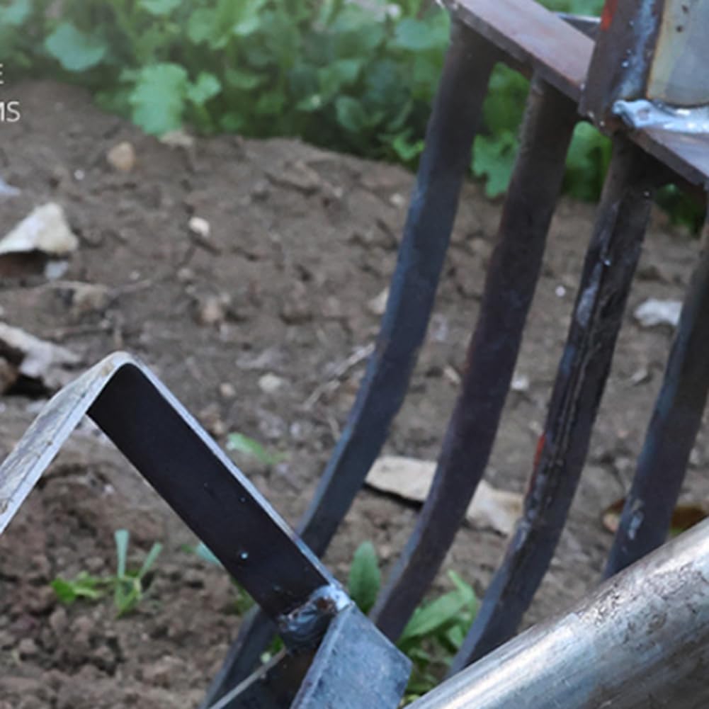 Forcone da Giardinaggio, Strumento da Giardinaggio A Forchetta Grande In Metallo con 5 Artigli da Giardinaggio per Compost, Forcone per Pacciamatura di Fieno