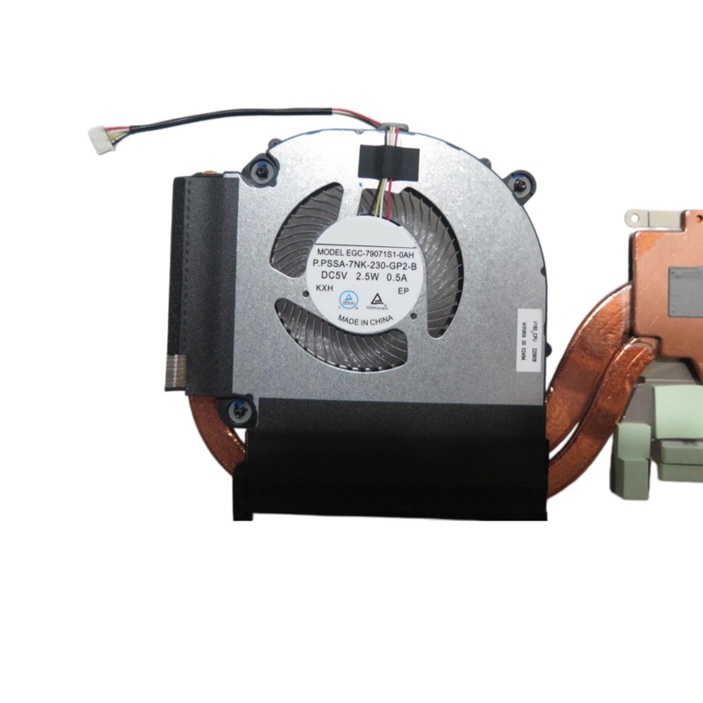 FRUPART for 6-31-V150N-102 EGC-82071S1-0AH P.PSSA-7NK-240-GP2-B EGC-79071S1-0AH P.PSSA-7NK-230-GP2-B DC5V 0.5A 2.5W Laptop Heatsink&Fan New