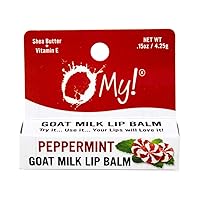 Vista 3 de O My! Bálsamo labial de leche de cabra, paquete individual de 0.15 onzas, pastel de frambuesa, bálsamo labial de leche de cabra natural, dabs