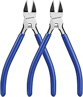 WORKPRO 2-Pack 6 Inch Precision Flush Wire Cutters, Spring-Loaded Diagonal Side Cutters for Jewelry Crafts Electronics - Sharp Durable Steel