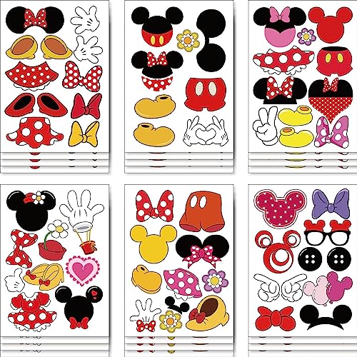 200pcs Stickers 24 Different Sheets Party Decro, Cartoon Stickers Shower Party Supplies
