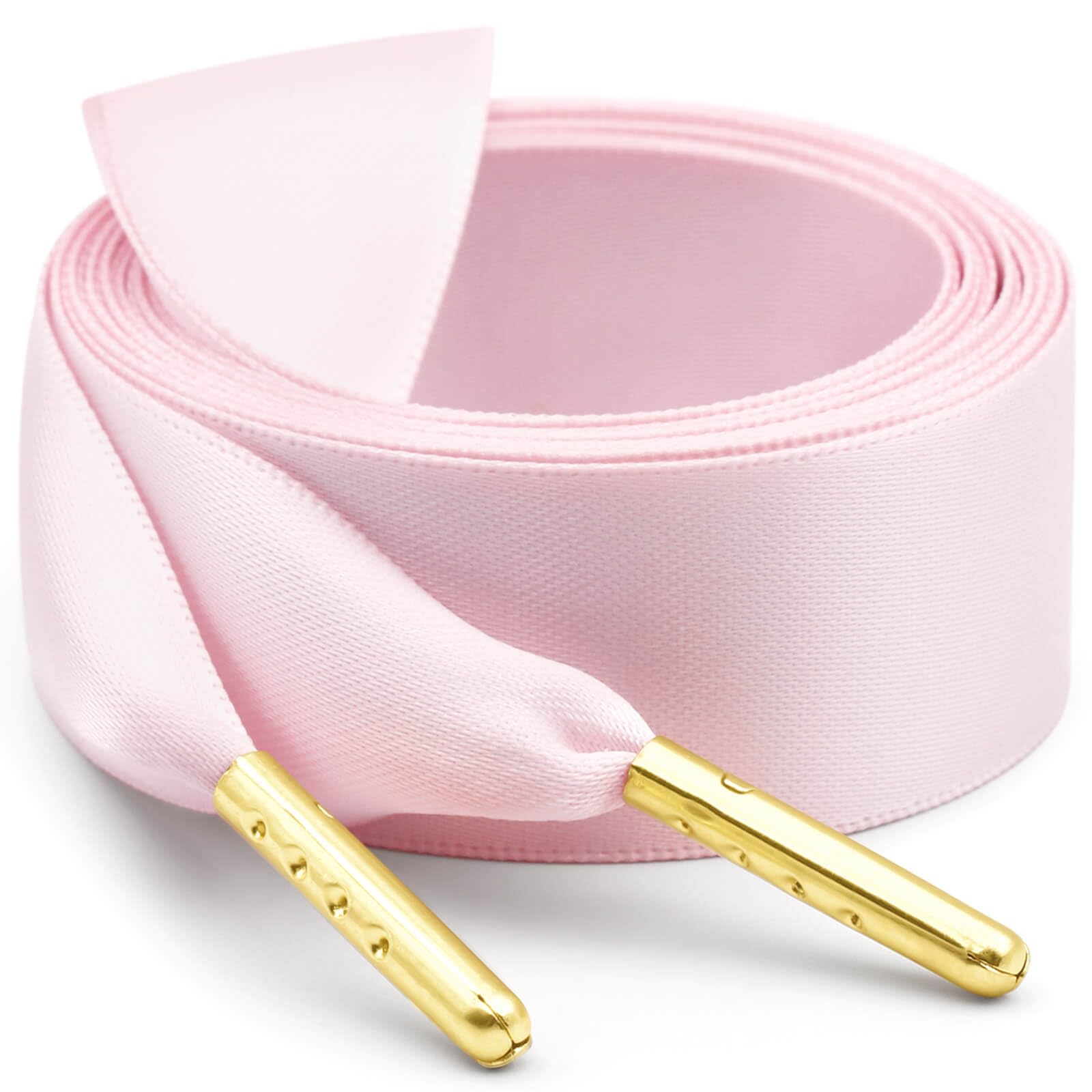 WEGOODZF Ribbon Satin Sneakers Shoelaces: 2 Pair 22mm Wide Flat Silk Shoe Laces