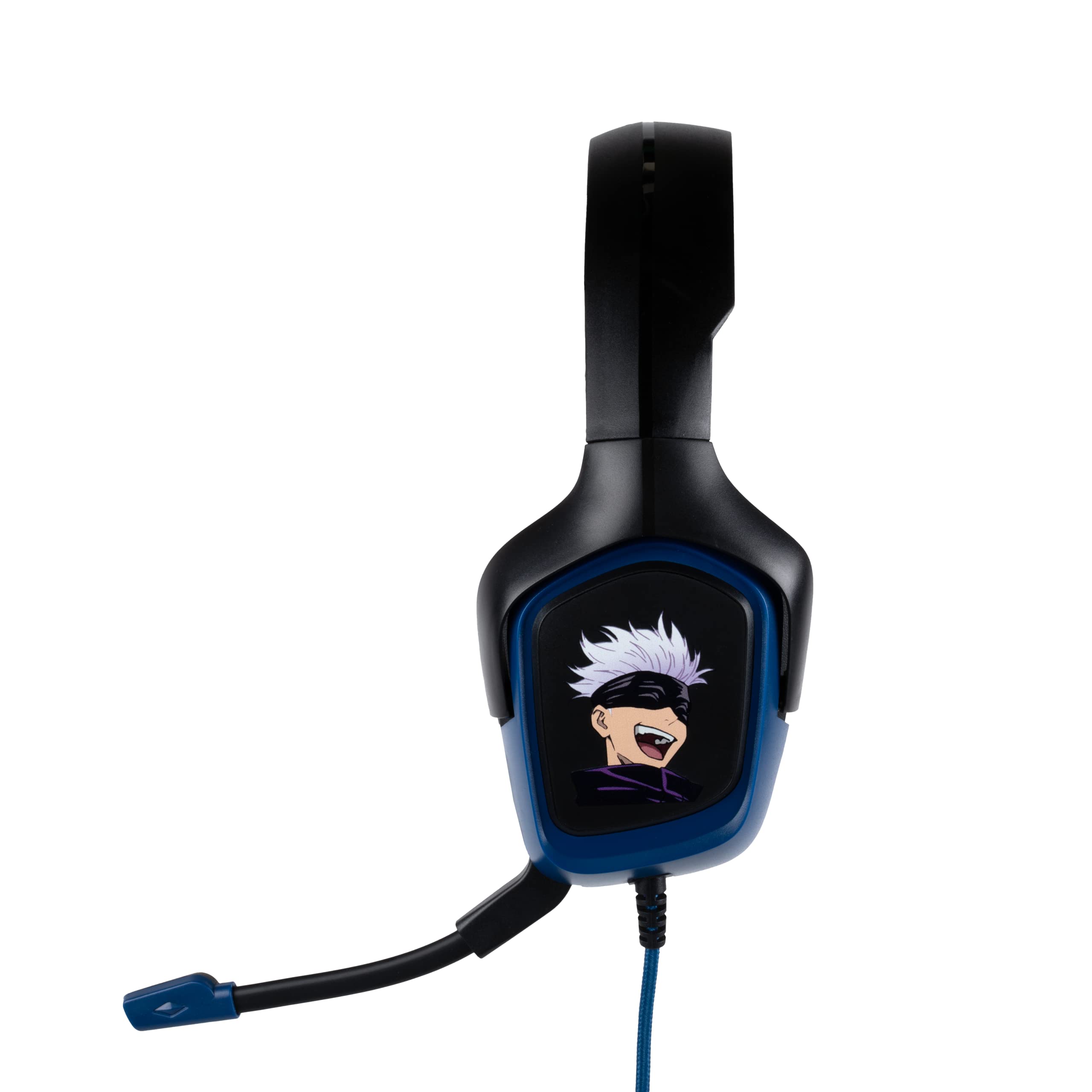 Konix Jujutsu Kaisen Auriculares Gaming con Cable para PS4, PS5, Switch, Xbox One y Series X|S - Micrófono a 45° - Cable de 1,5 m - Conector Jack de 3,5 mm - Diseño de Gojo