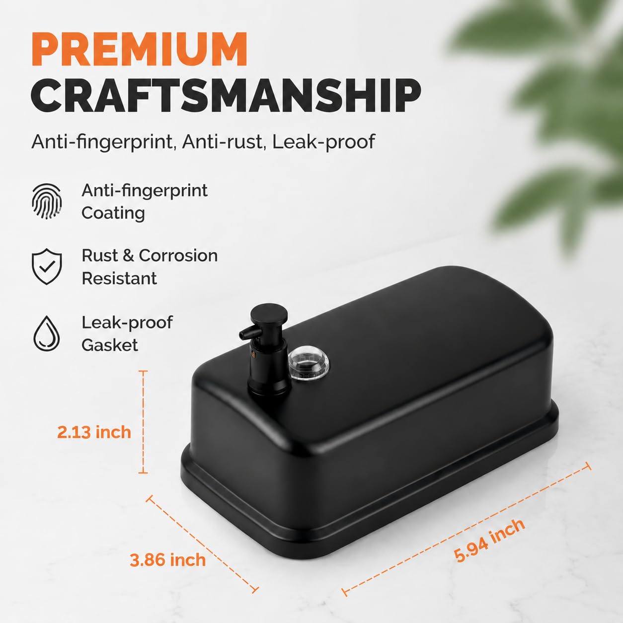 Seifenspender Wandhalterung, 500 ml Badezimmer Wandmontage Seifenspender Seifenhalter Schwarz Metall Wand für Küche Restaurant